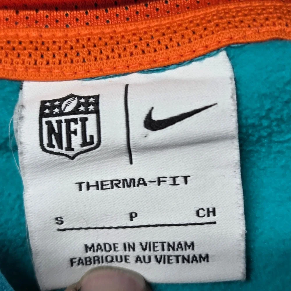 Nike Miami Dolphins NFL Therma-FIT On-Field Hoodie Aqua Blue Mens Small